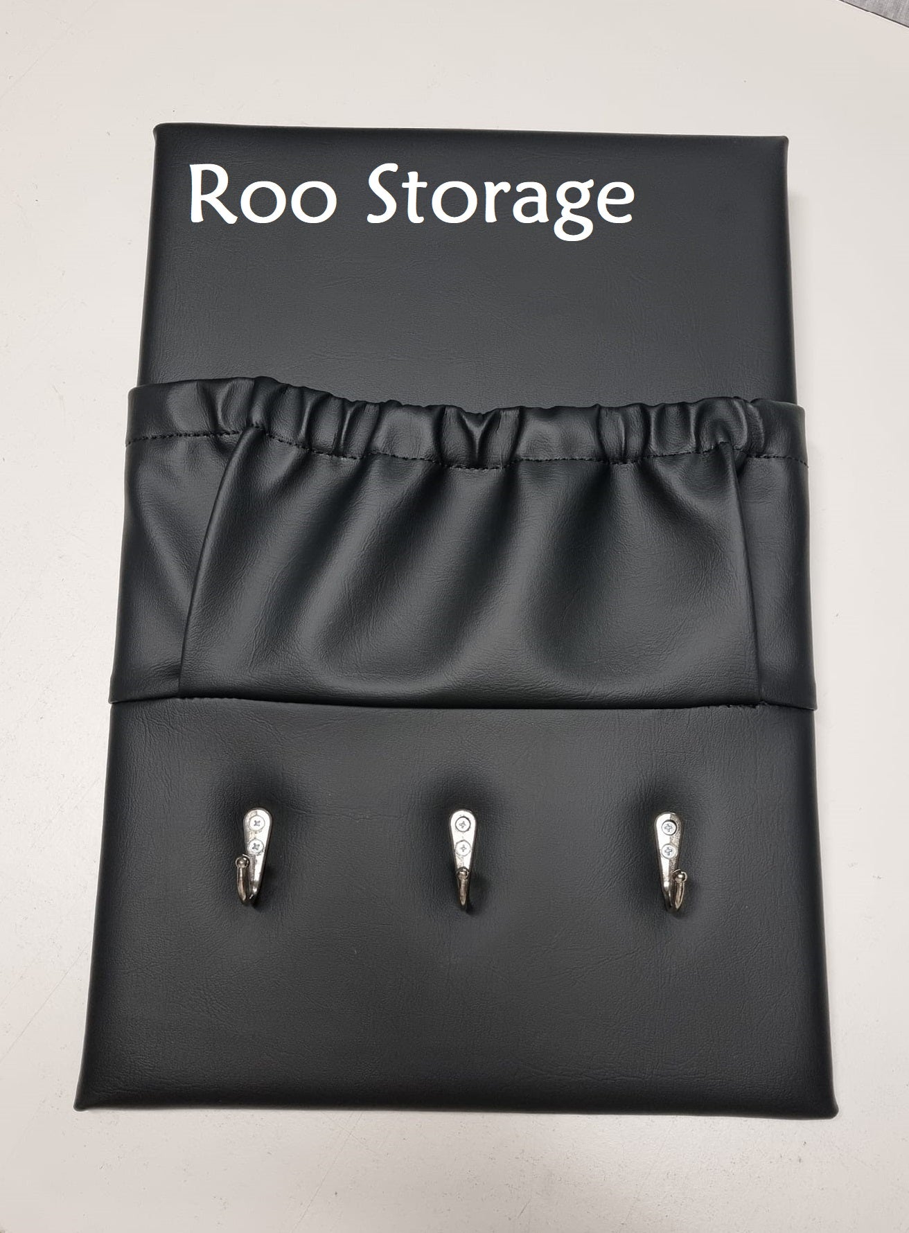 Caravan storage pocket 300 x 450mm single pocket with three hooks