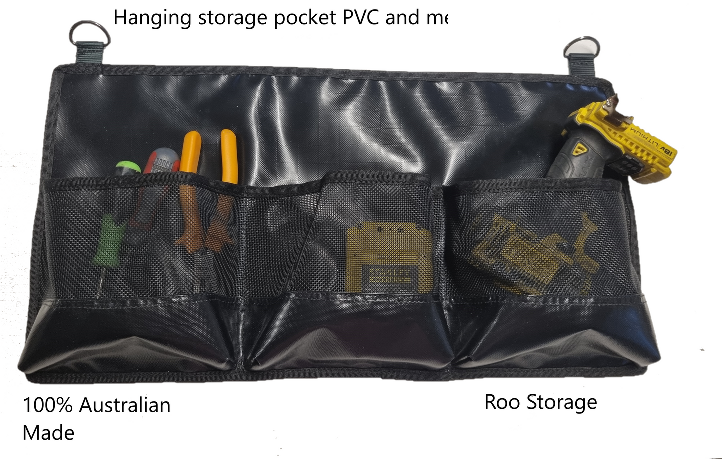 PVC and mesh 3 pocket Camping and UTE Storage