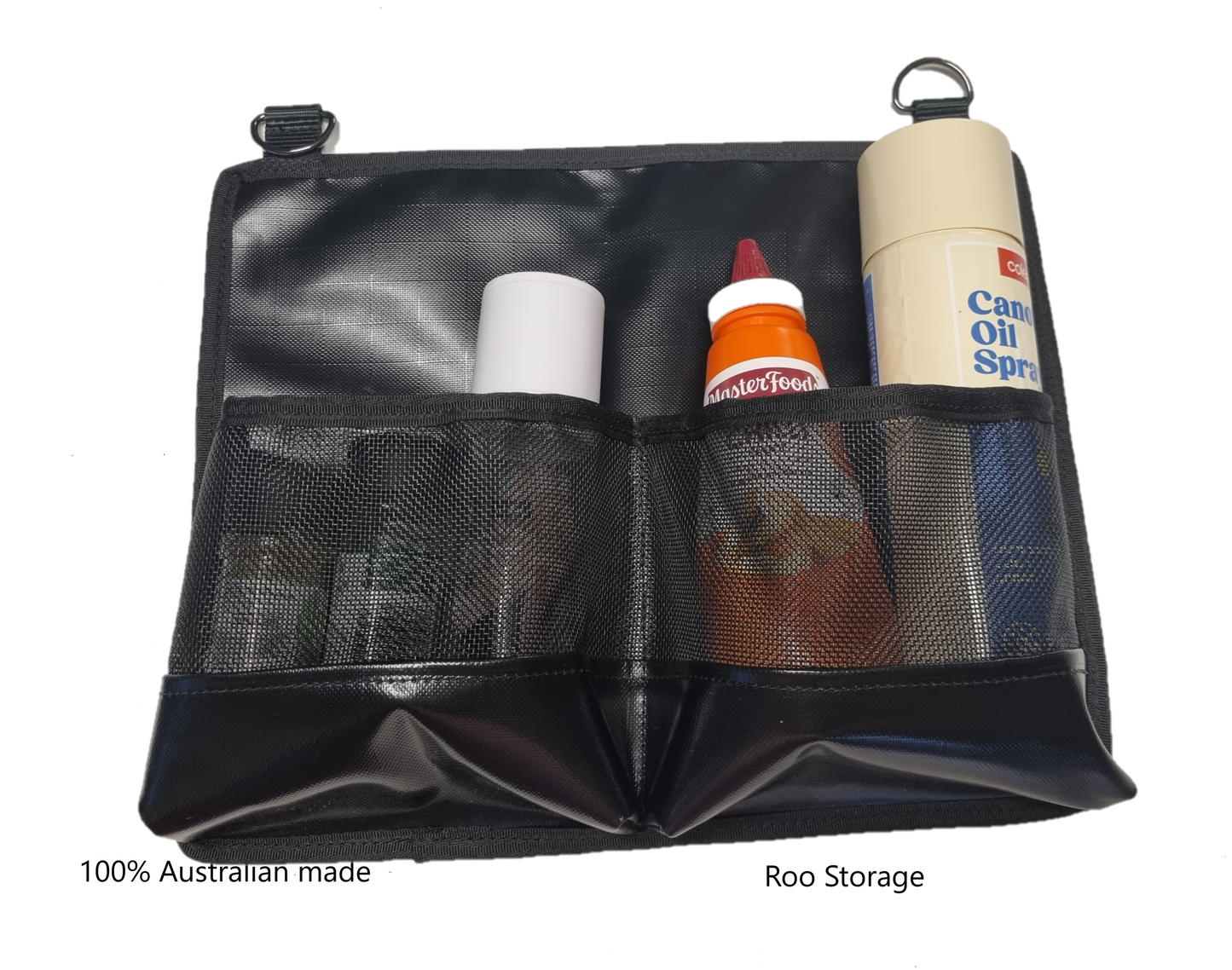 Hanging PVC and mesh 2 pocket storage Camping and UTEs