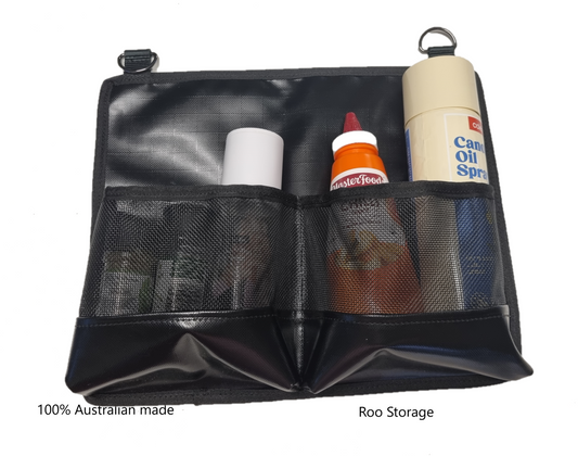 Hanging PVC and mesh 2 pocket storage Camping and UTEs